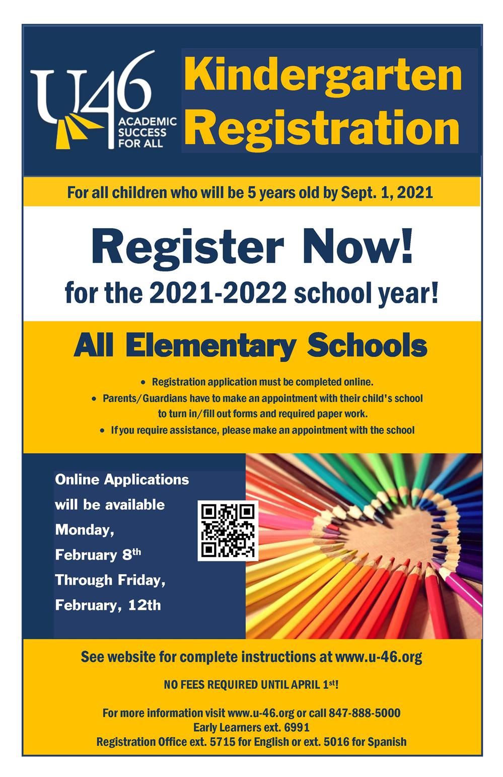 Kindergarten Registration 2021-2022 Poster ENG Kindergarten Registration 2021-2022 Poster ENG